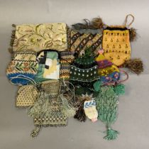 A selection of 19th and 20th century ladies’ bags and reticules, 12 in all, English and European: