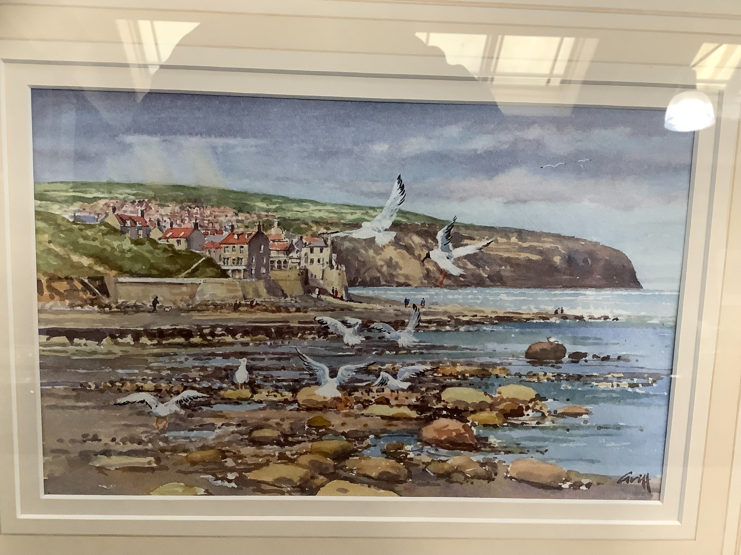 George Griff Griffiths (1939-2017) Robin Hood’s bay, watercolour, signed to lower right, 16.5cm x - Image 2 of 2