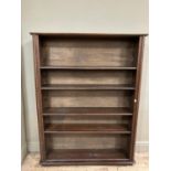 A set of oak bookshelves, 121cm wide x 159cm high