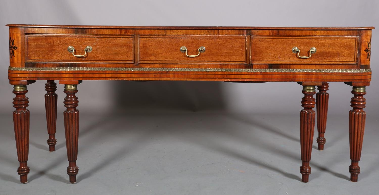 A George IV mahogany and rosewood crossbanded square piano, now converted to a side table, having - Image 2 of 7