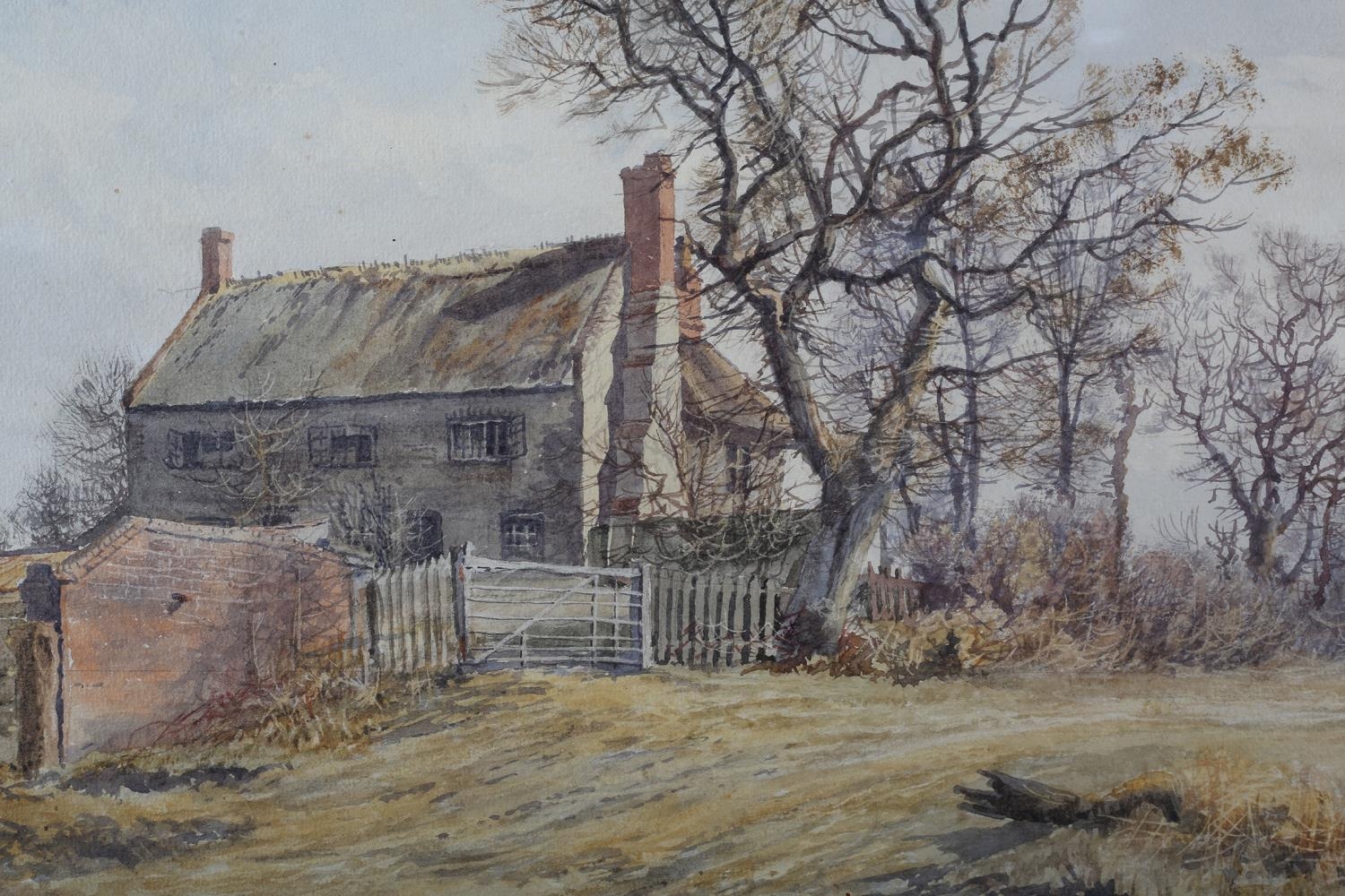 STEPHEN JOHN BATCHELDER (1849-1932), Farmhouse on the Fens and North Needham Ferry, a pair, - Image 6 of 7