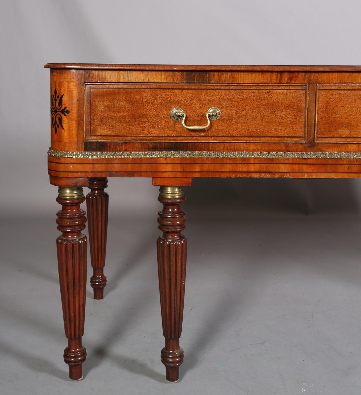 A George IV mahogany and rosewood crossbanded square piano, now converted to a side table, having - Image 3 of 7