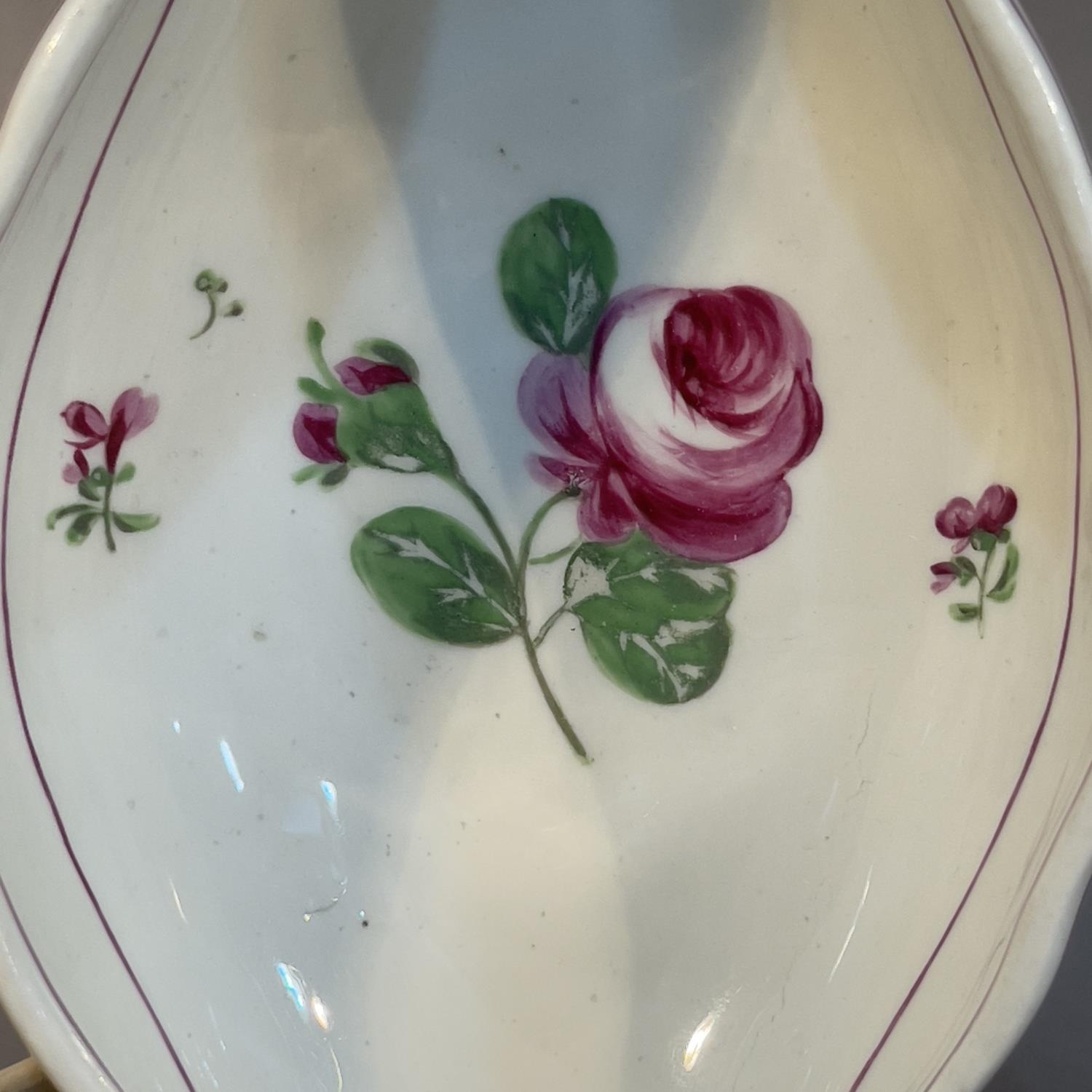 An 18th century Royal Vienna porcelain double lipped with loop handles, painted in puce and green - Image 2 of 3