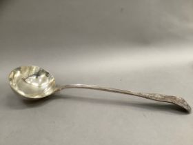 A Victorian silver soup ladle, London 1894 for Daniel and John Wellby, Kings pattern, approximate