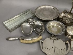 A collection of silver plated ware