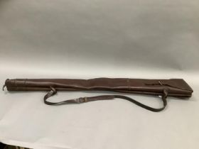 Chestnut leather double shot gun sling