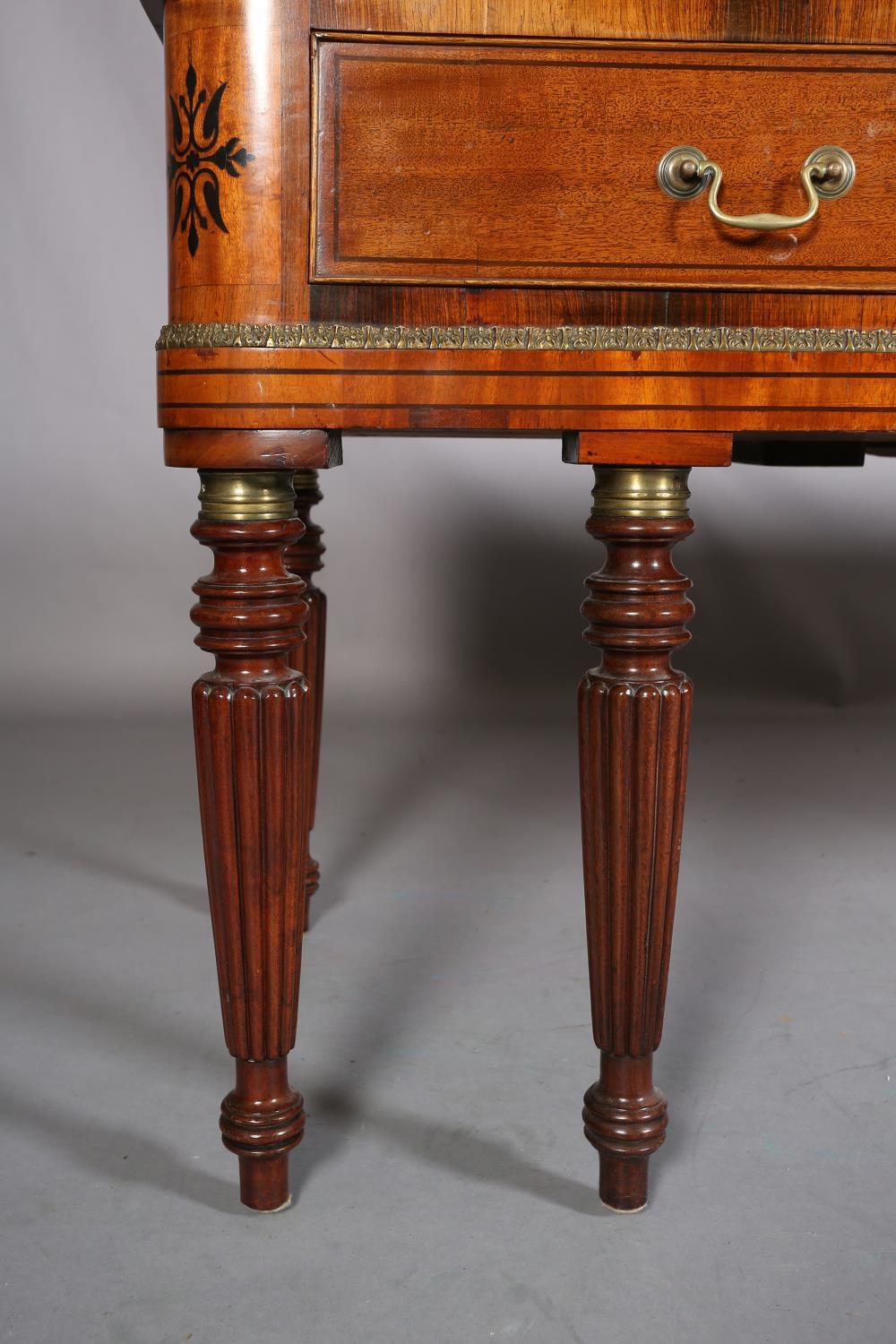 A George IV mahogany and rosewood crossbanded square piano, now converted to a side table, having - Image 5 of 7