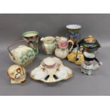 A collection of 20th century ceramics H and K Tunstall hors d'oeuvres tray, a Royal Winton pink cup,