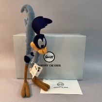 A Steiff mohair plush figure of Warner Bros Cartoon’s ‘Road Runner’, number 456 of 1500, 34cm