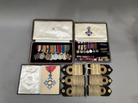 WWI and WWII medal group and Military CBE awarded to E.W. Whittington-Ince PayR Lt.CM, British