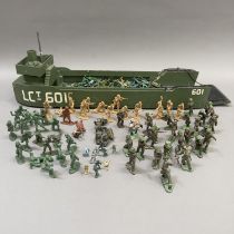 A good number of plastic and metal model soldiers from Herald, Charbens and others, along with a