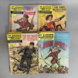A collection of 1950s Classics Illustrated comics including issues; 1, 7, 17, 20, 22, 37, 54, 58,