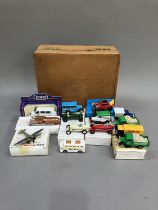 A collection of Matchbox, Corgi, Lledo and Tonka models, including Thrust 2, Alitalia Airport Coach,