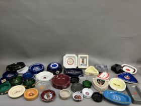 Breweriana: a large collection of pub ashtrays advertising beer and spirits, in three boxes