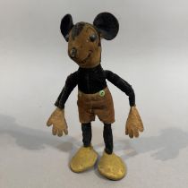 A 1930s Dean's Rag Book Mickey Mouse c1930 velveteen head and body, felt ears and hands, felt and