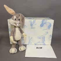A Steiff mohair plush figure of Warner Bros Cartoon’s ‘Bugs Bunny’, number 929 of 2000, 26cm high,