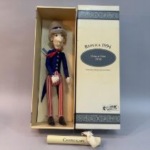 A Steiff mohair plush Special Edition Replica 1994 figure of ‘Uncle Sam 1904’, number 664 of 1000,
