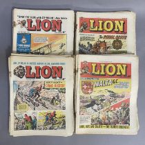 A collection of 53 early Lion comics from 4th January 1964 to 30th January 1965, missing 31st