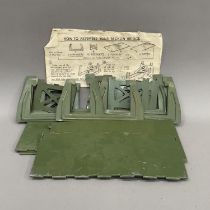 A tin plate Becklin Bridge model, with instructions, including seven cross members, 12 side