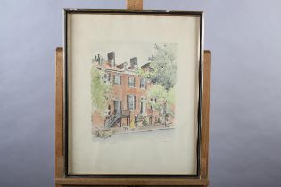 Caroline Van Hook Bean, American (1879-1980), N Street, Georgetown, Washington DC, colour