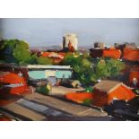 ARR Liam Spencer (b 1964), View from Hanover Mills, oil on board, unsigned, 26cm x 35cm, with