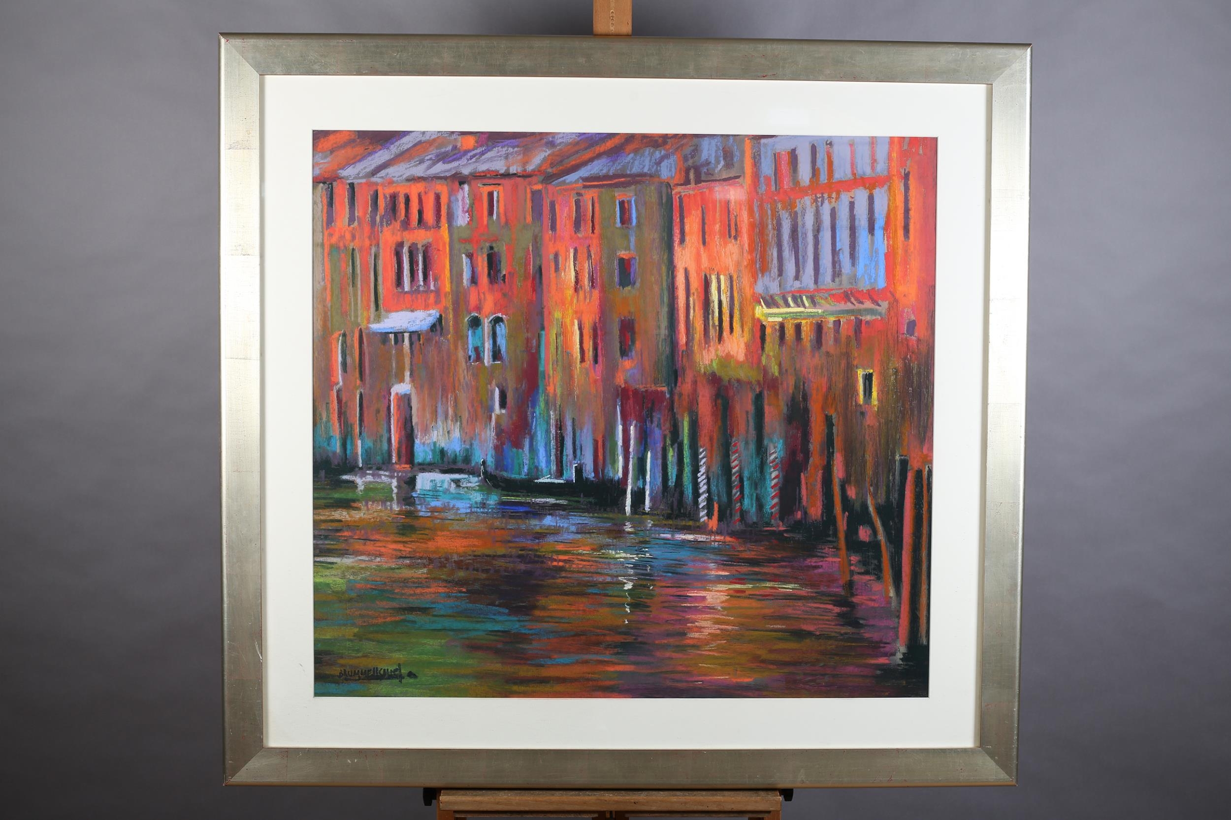 ARR Tony Brummell-Smith (b 1949), Evening, Grand Canal, pastel, signed to lower left, 78cm x 86cm (