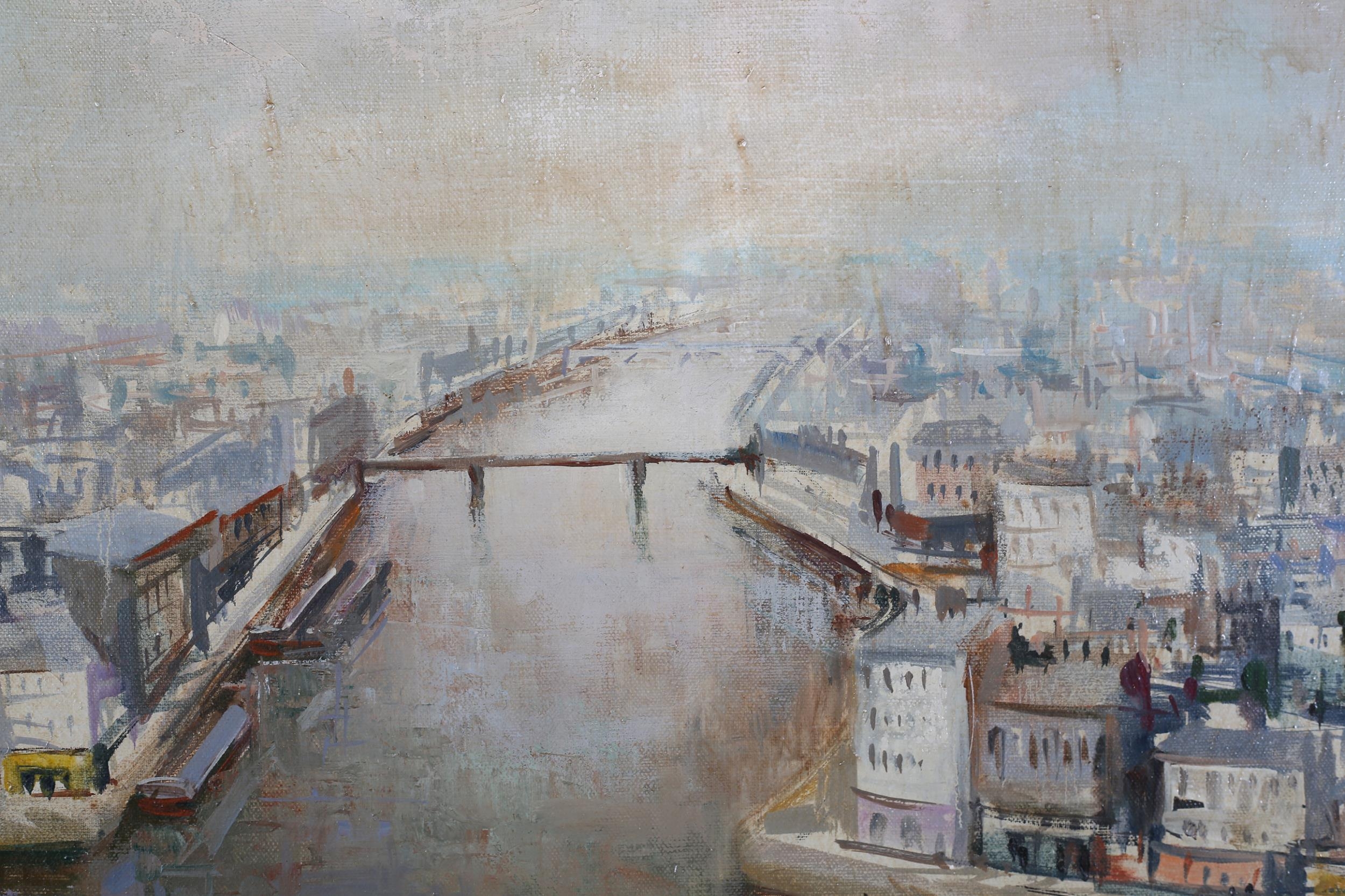 ARR Lucien Delarue French (1925-2011) ARR, View over the Seine, Paris, oil on canvas, signed to - Image 3 of 6
