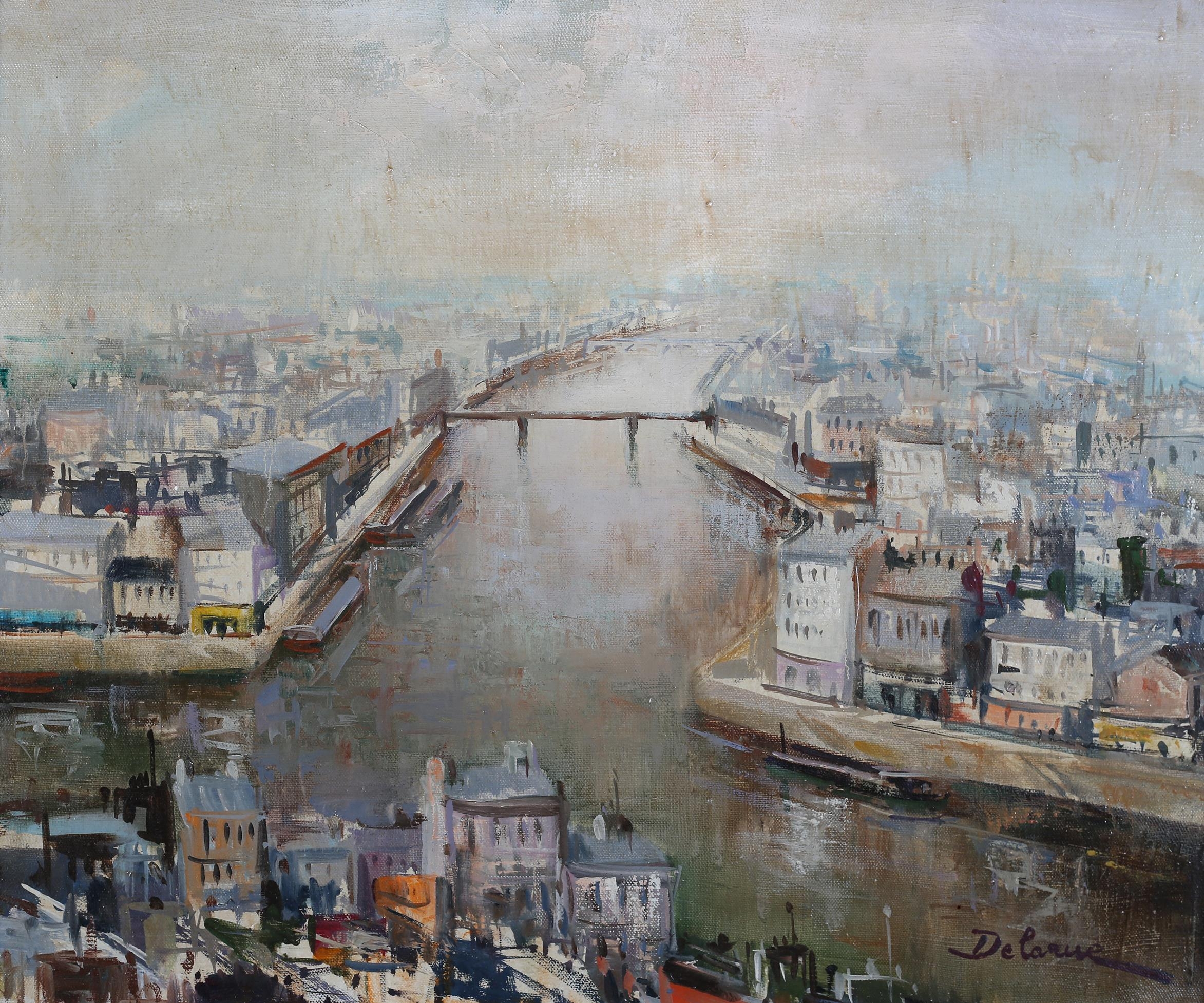 ARR Lucien Delarue French (1925-2011) ARR, View over the Seine, Paris, oil on canvas, signed to - Image 2 of 6