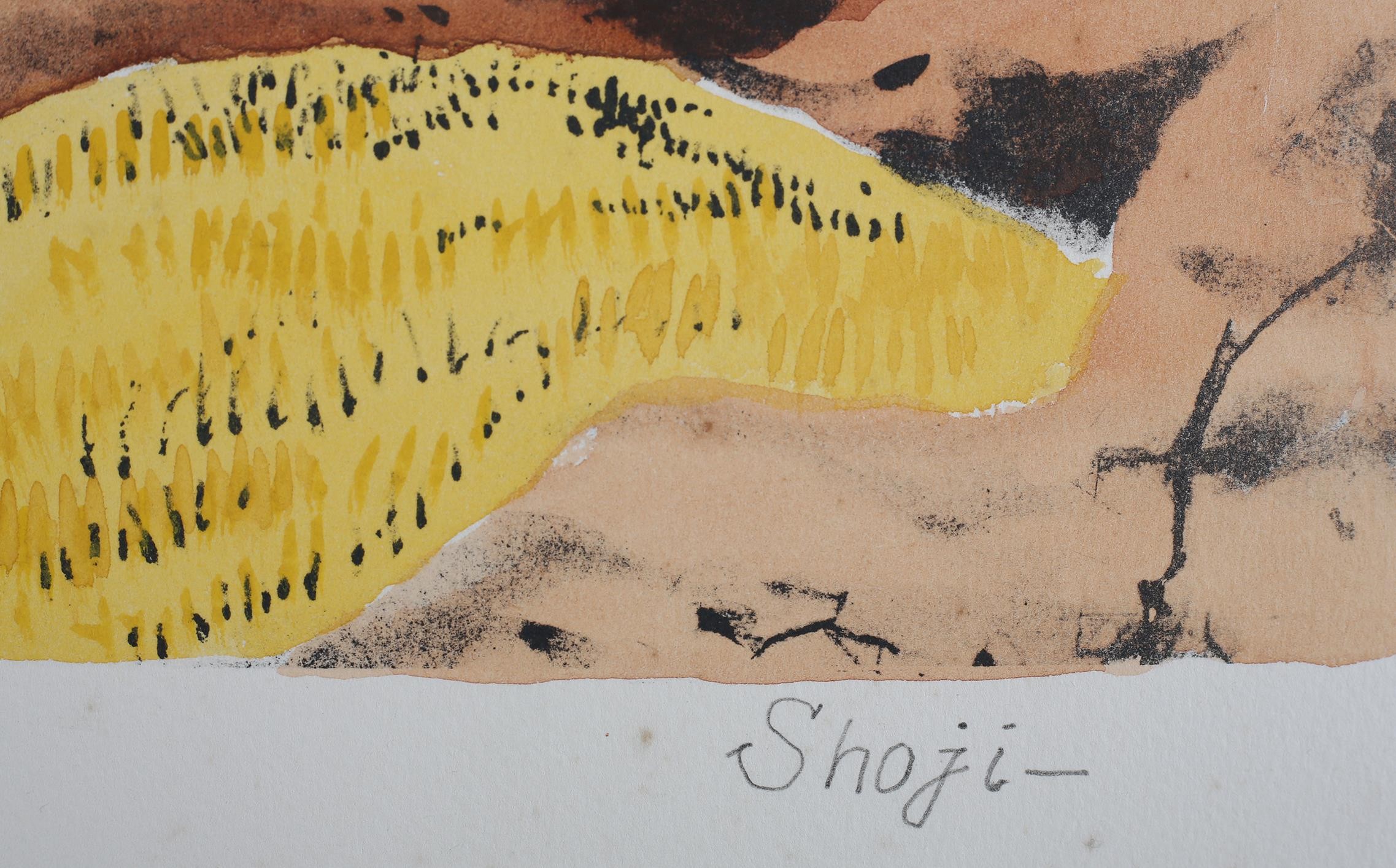 Shoji Japanese 20th/21st century, Mountain landscape, colour print, no 3/30, numbered and signed - Bild 2 aus 5