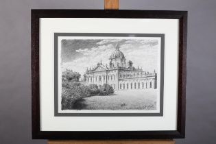 ARR Rayford James Holroyd (b 1978), Castle Howard, pencil drawing, signed and dated (20)04 to