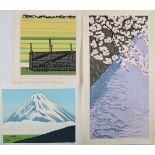Mihoko Kasamatsu 20th century, Blossom, woodblock print in colours, signed and numbered XCIV/C in