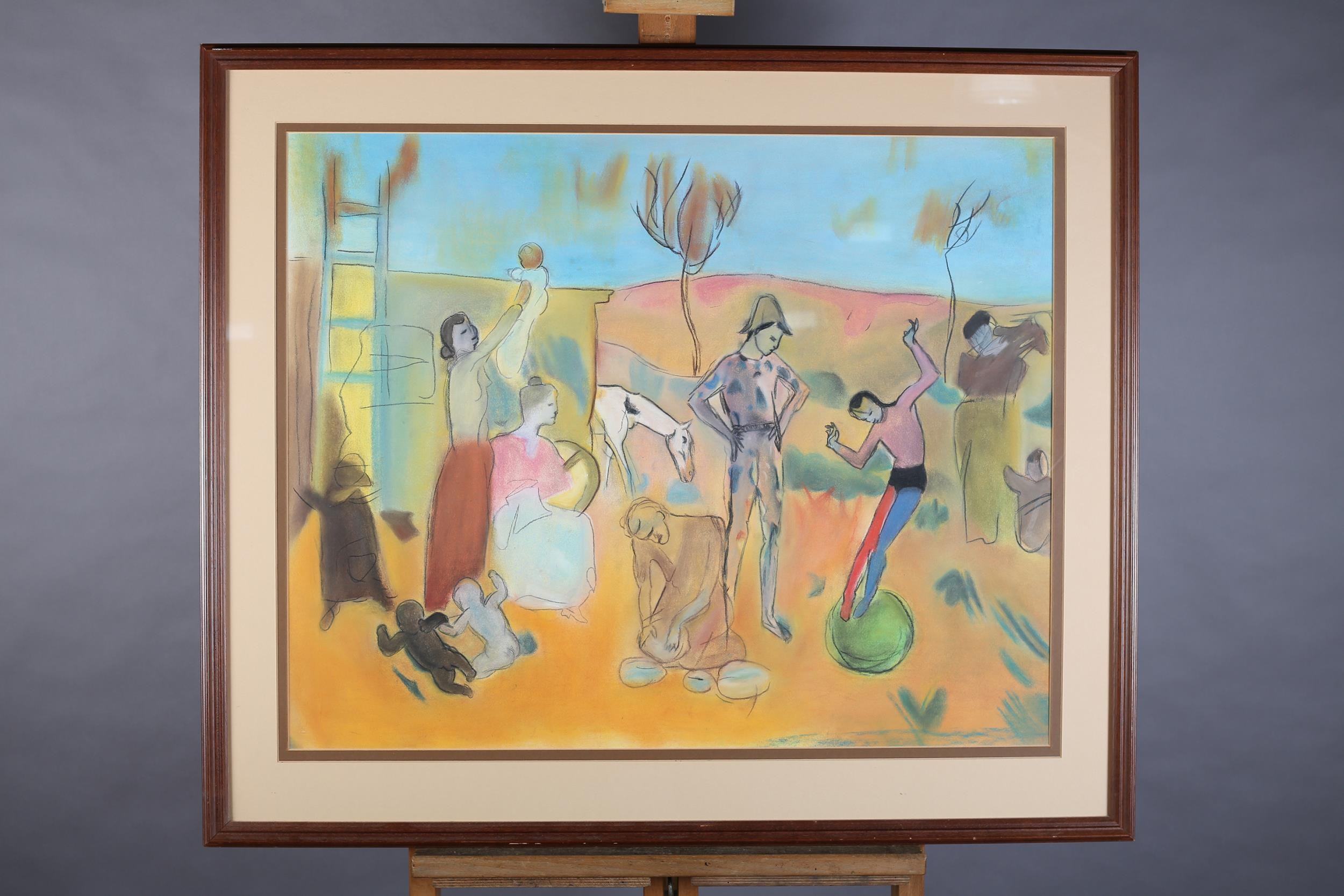 After Picasso, Circus Family, pastel, unsigned, 57cm x 72cm, the original dated 1905 by Pablo