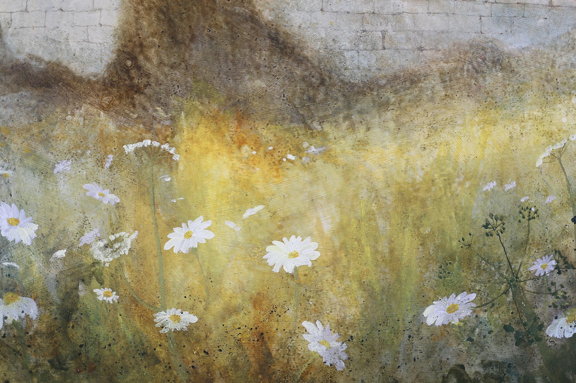 ARR John Lacoux (1930-2008), Ruins and wild flowers, oil on canvas, signed to lower right, 50cm x - Image 3 of 4