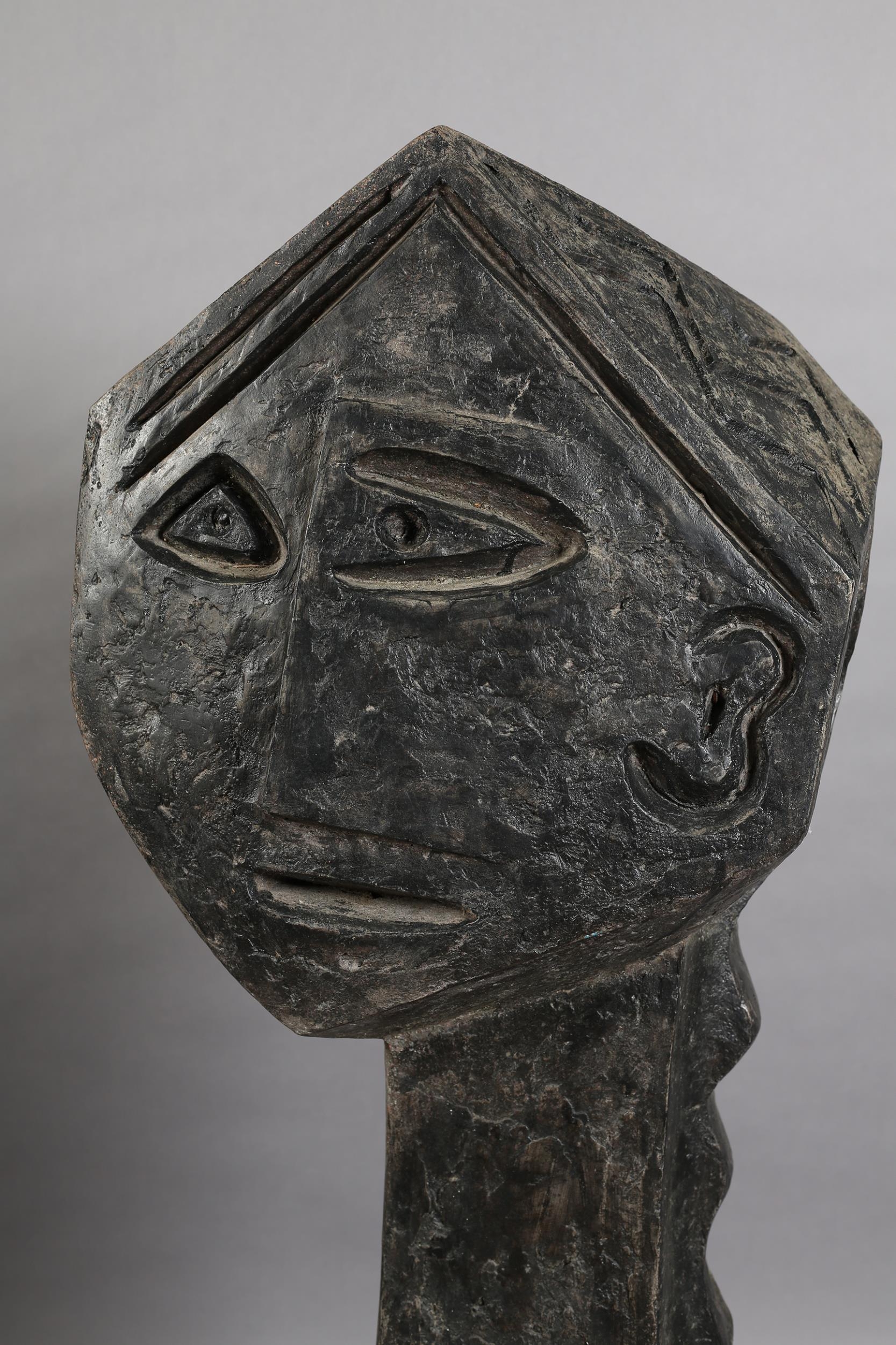 ARR Helen Sinclair (b 1954), Bronze Head, garden sculpture, VII/XII, monogram to base, 57cm x - Image 2 of 7