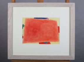 ARR Gary Wragg (b 1946), Abstract composition in orange and yellow, watercolour over pencil,