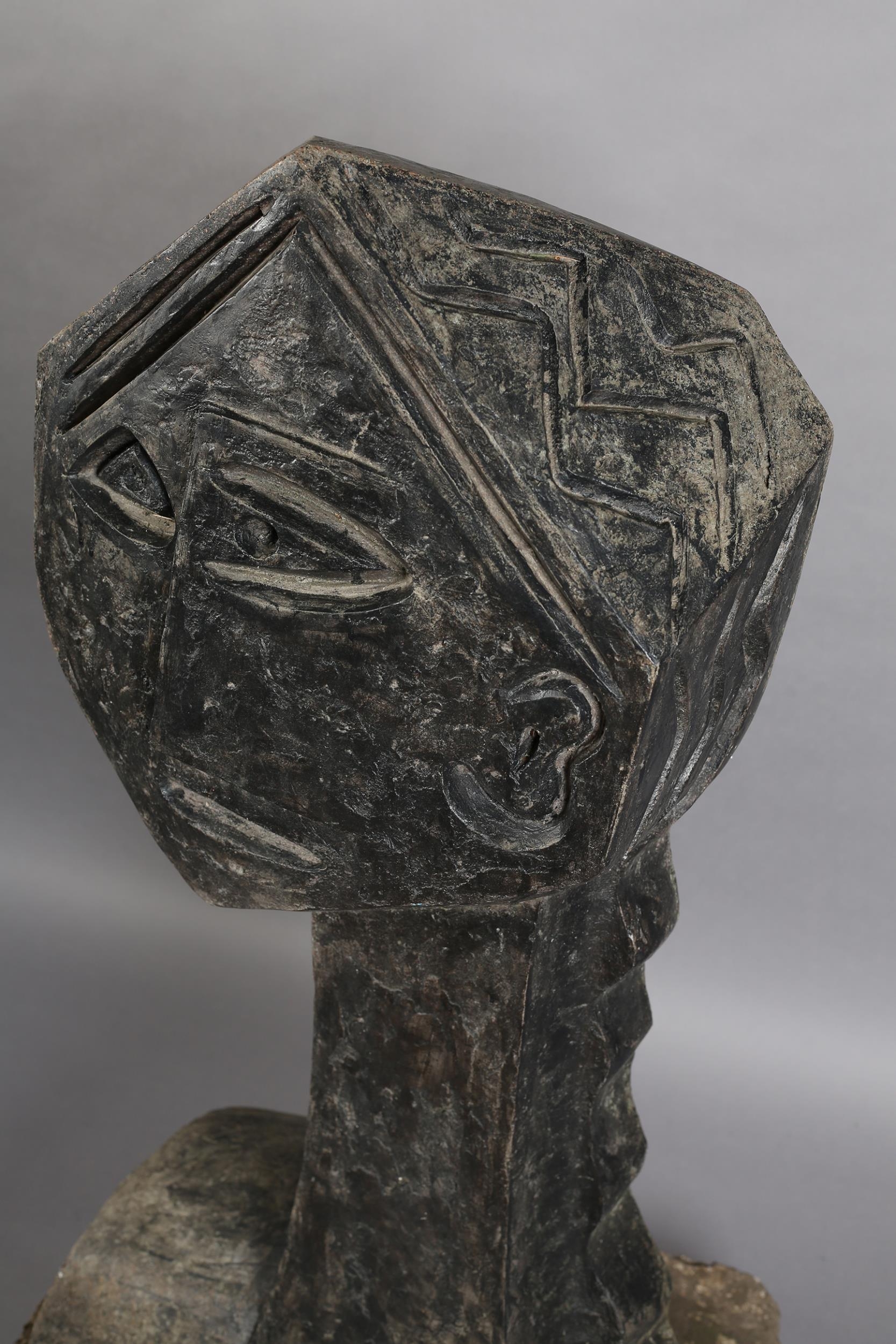 ARR Helen Sinclair (b 1954), Bronze Head, garden sculpture, VII/XII, monogram to base, 57cm x - Image 3 of 7