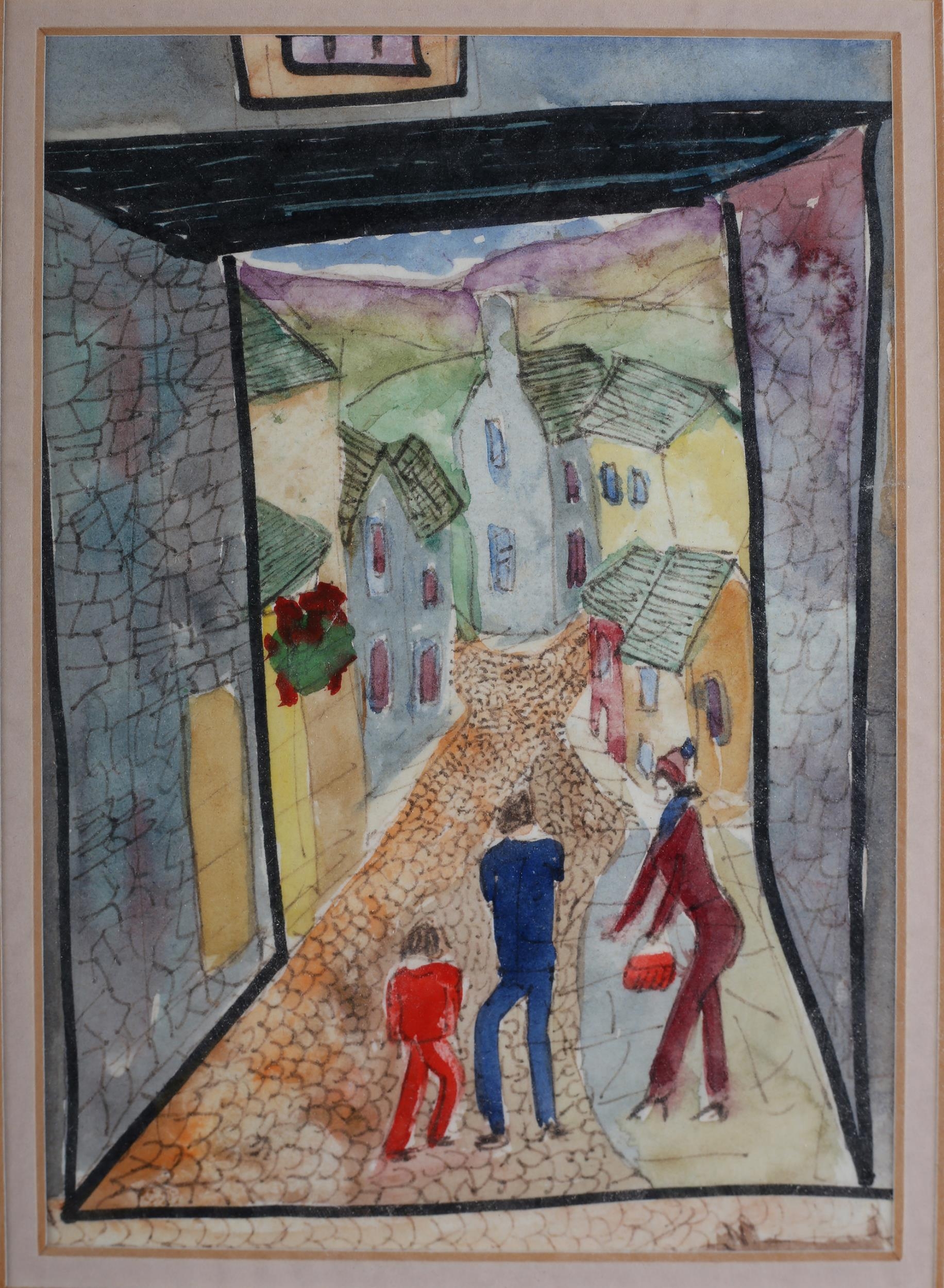 ARR Lois Bygrave (1915-1996), Dales Street scene, mixed media, signed, titled and dated 1984 - Image 2 of 3