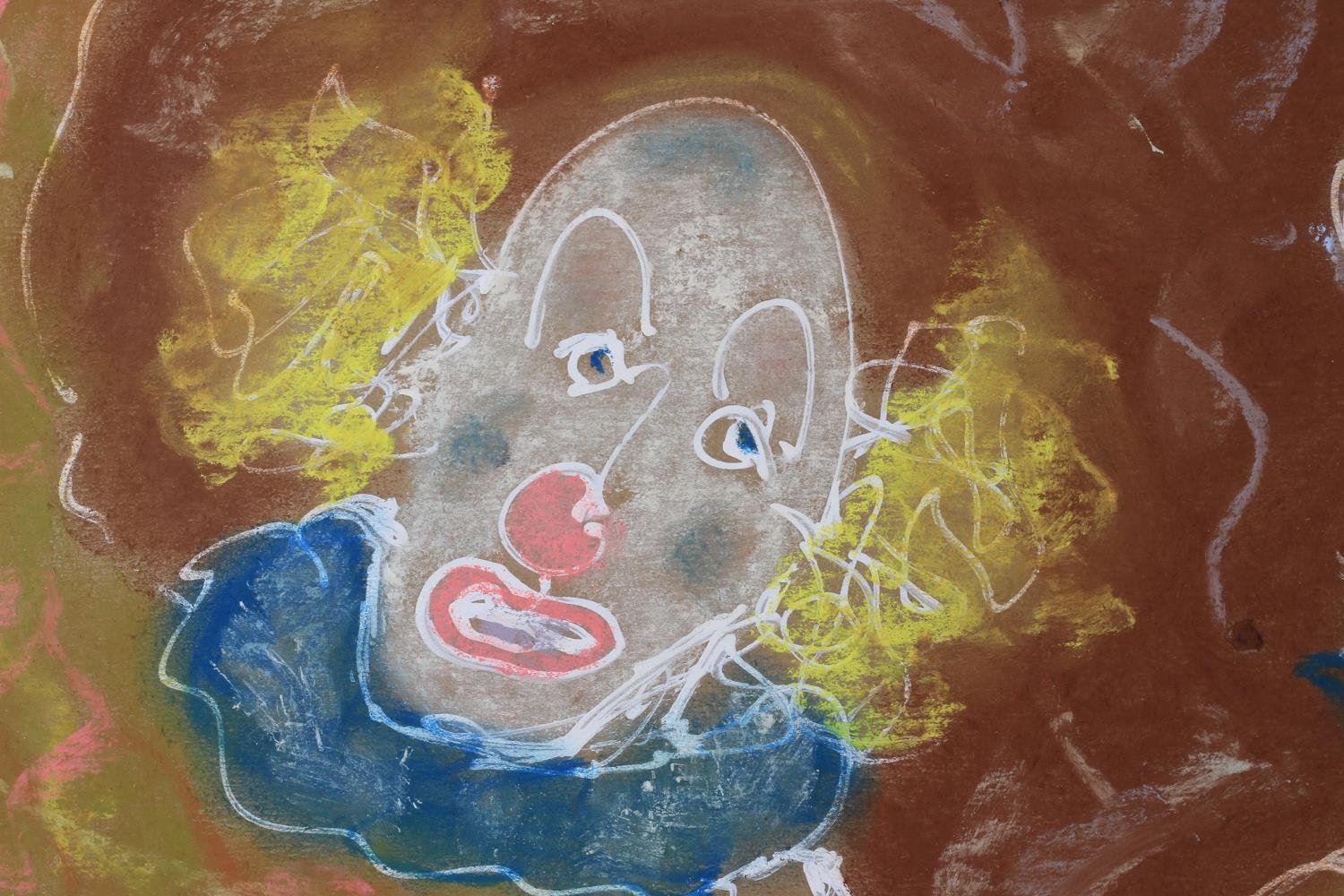 ARR Rachmiel Kranz (20th century), Clown with balloons, mixed media, signed and dated (19)88 to - Image 3 of 4