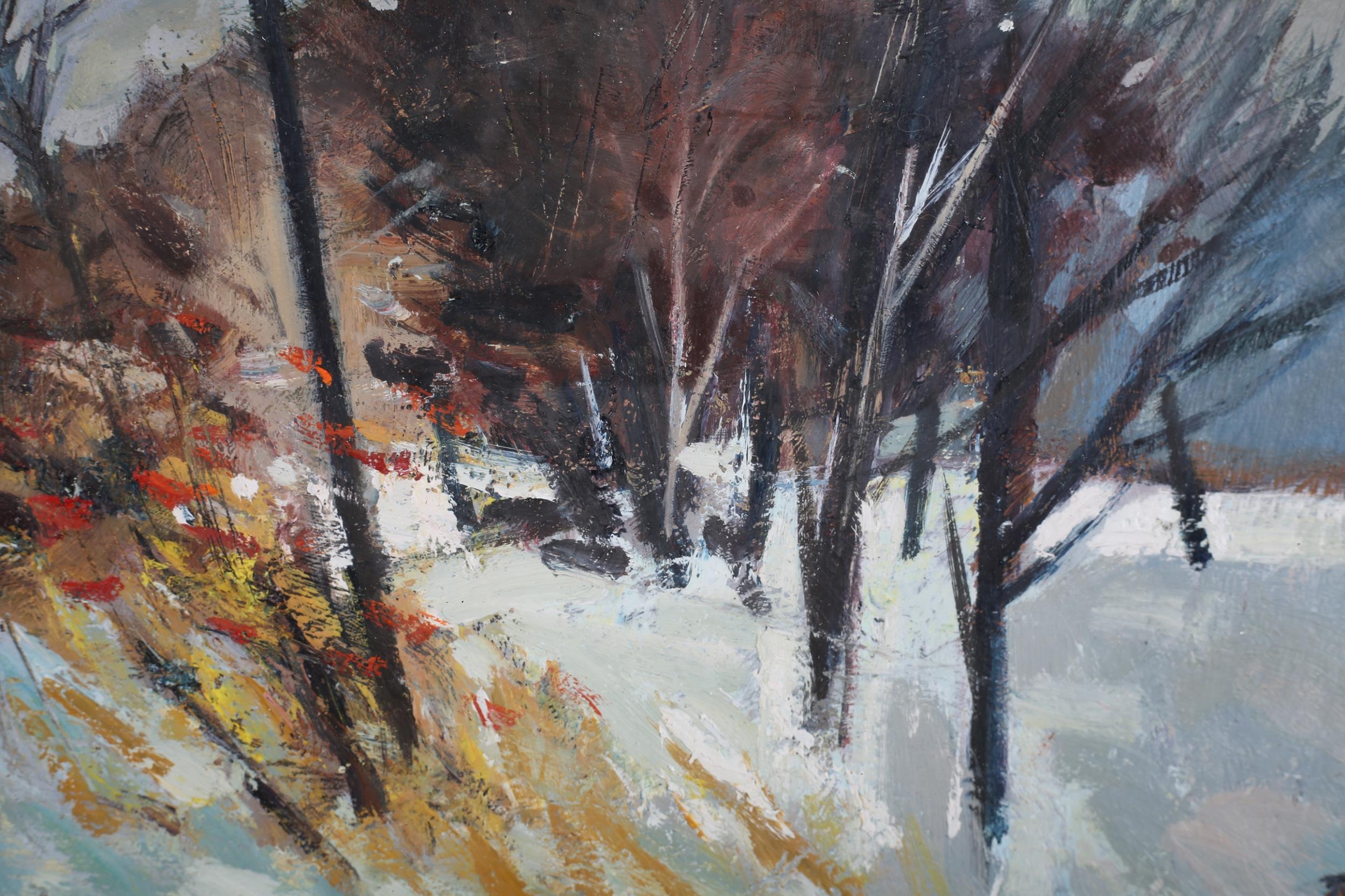 ARR Alexander Robb (b 1950), Snowdrift, oil on board, monogram to lower right, title verso, 17cm x - Image 3 of 4