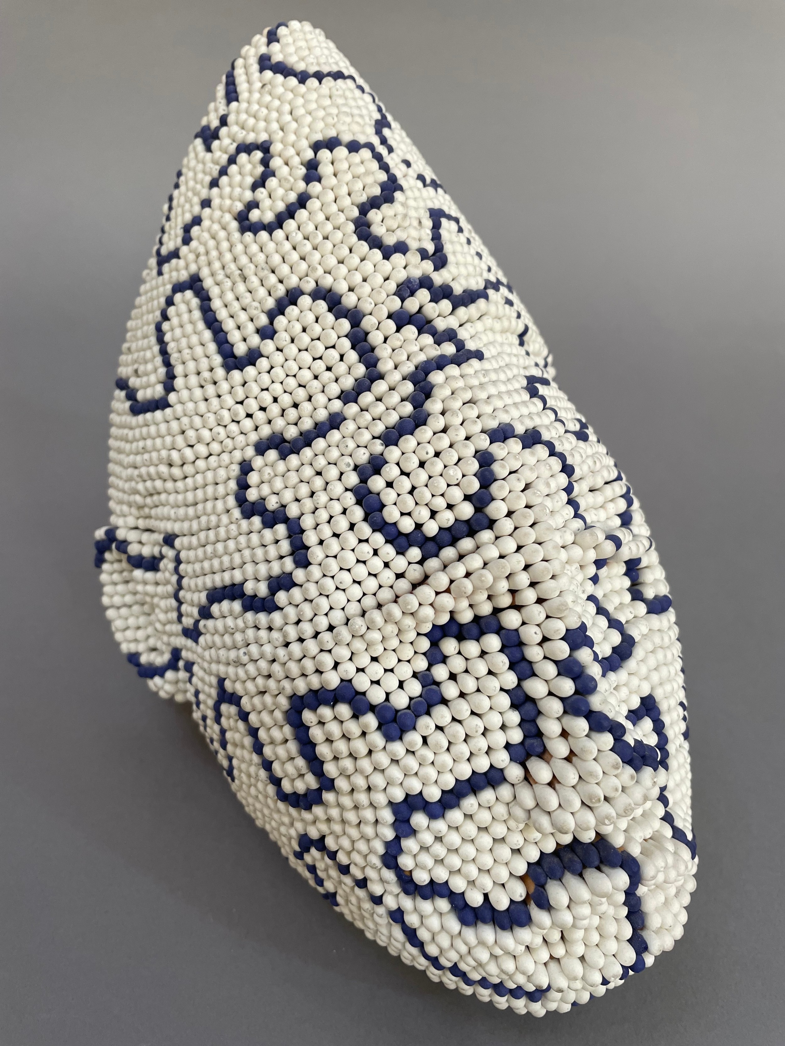 ARR David Mach (b1956), African Matchhead (c), 1994, sculpture, white and blue match sticks and