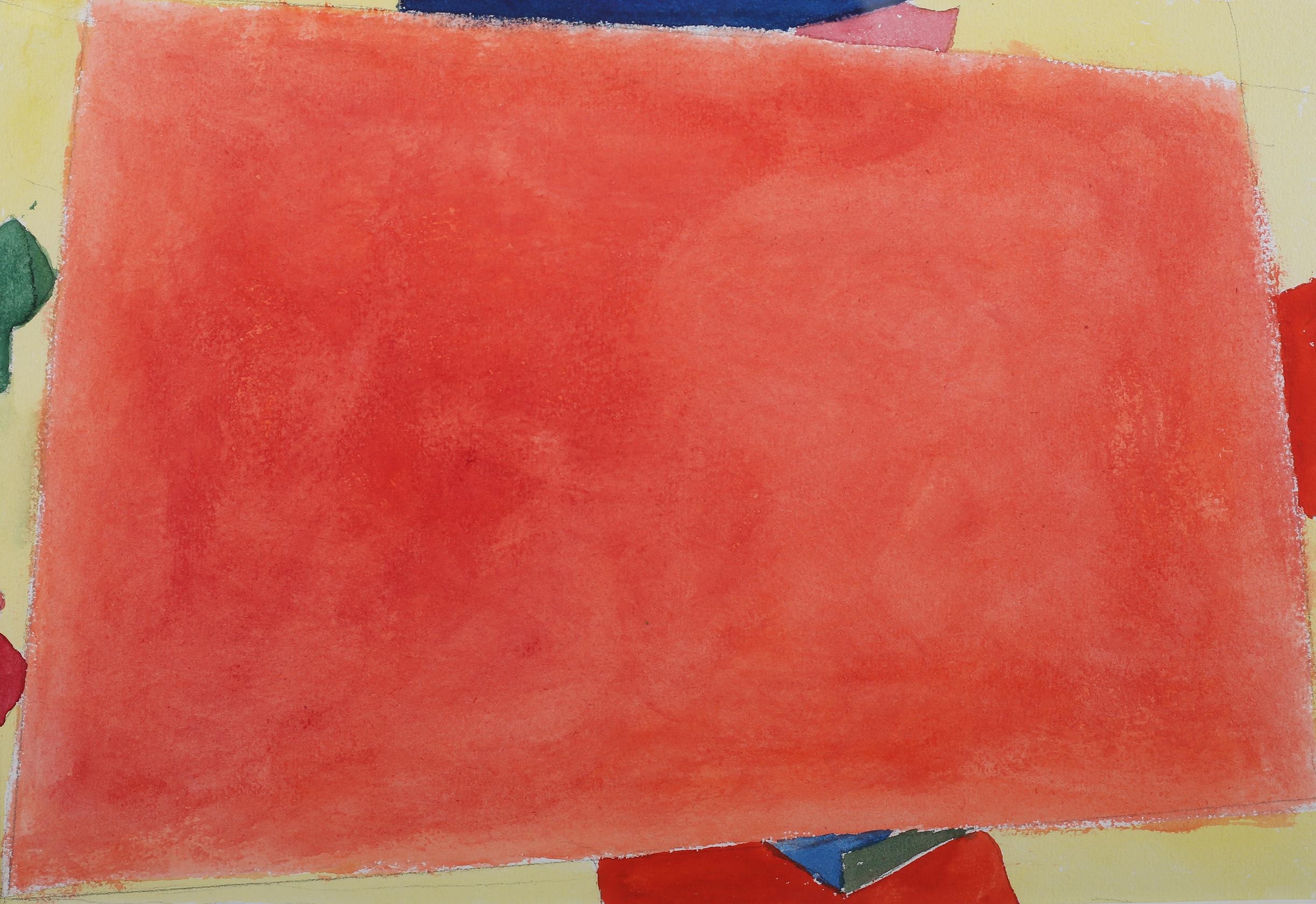 ARR Gary Wragg (b 1946), Abstract composition in orange and yellow, watercolour over pencil, - Image 2 of 3