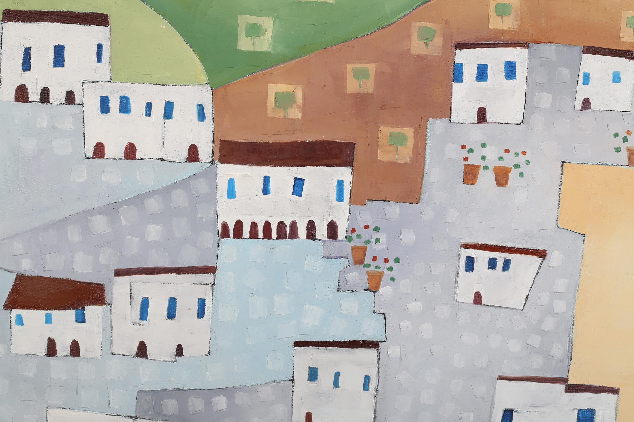 ARR Katty McMurray (b 1970), Seven Pots Skiathos, oil on canvas, signed to lower right, titled, - Image 3 of 5