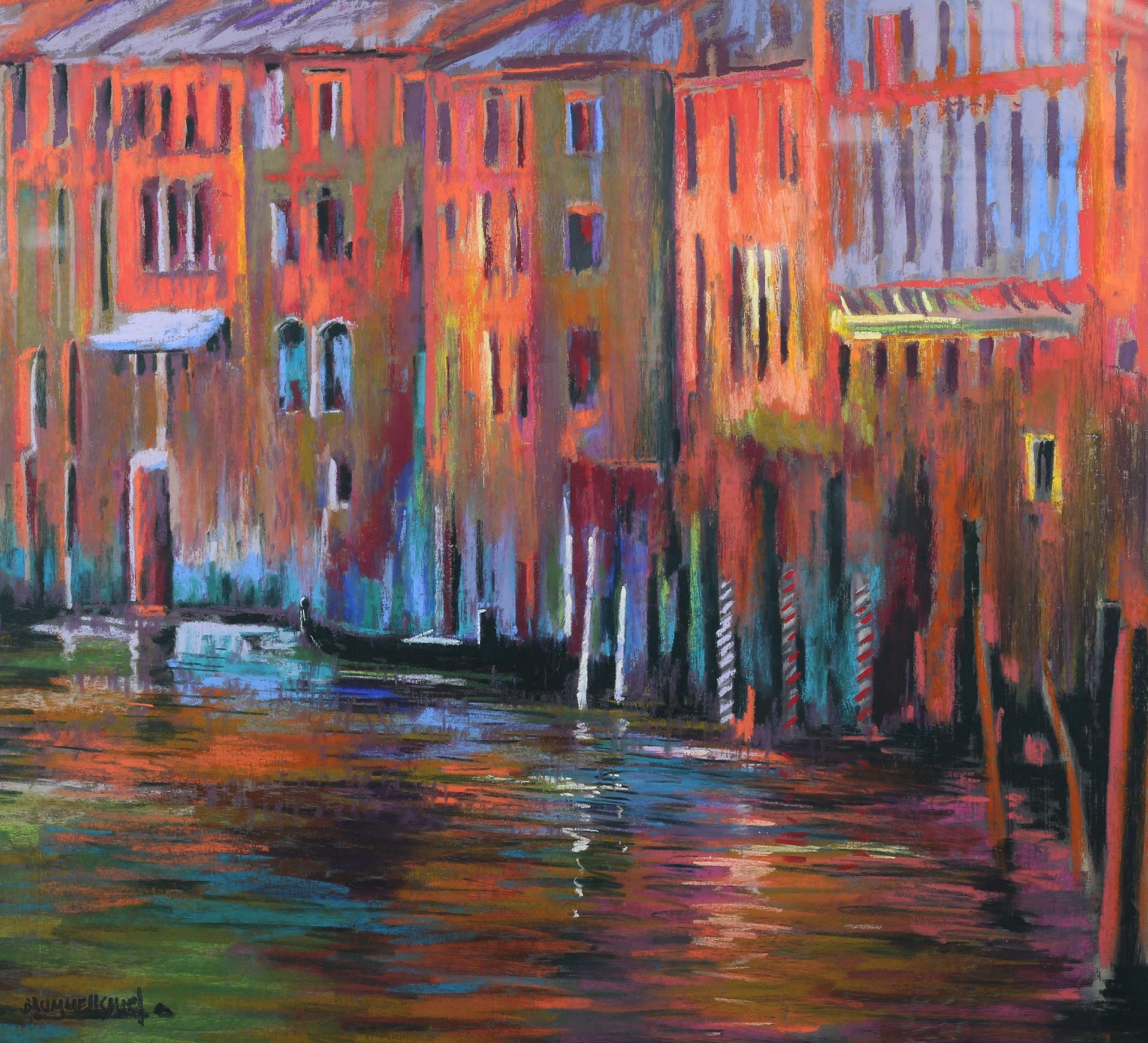 ARR Tony Brummell-Smith (b 1949), Evening, Grand Canal, pastel, signed to lower left, 78cm x 86cm ( - Image 2 of 5