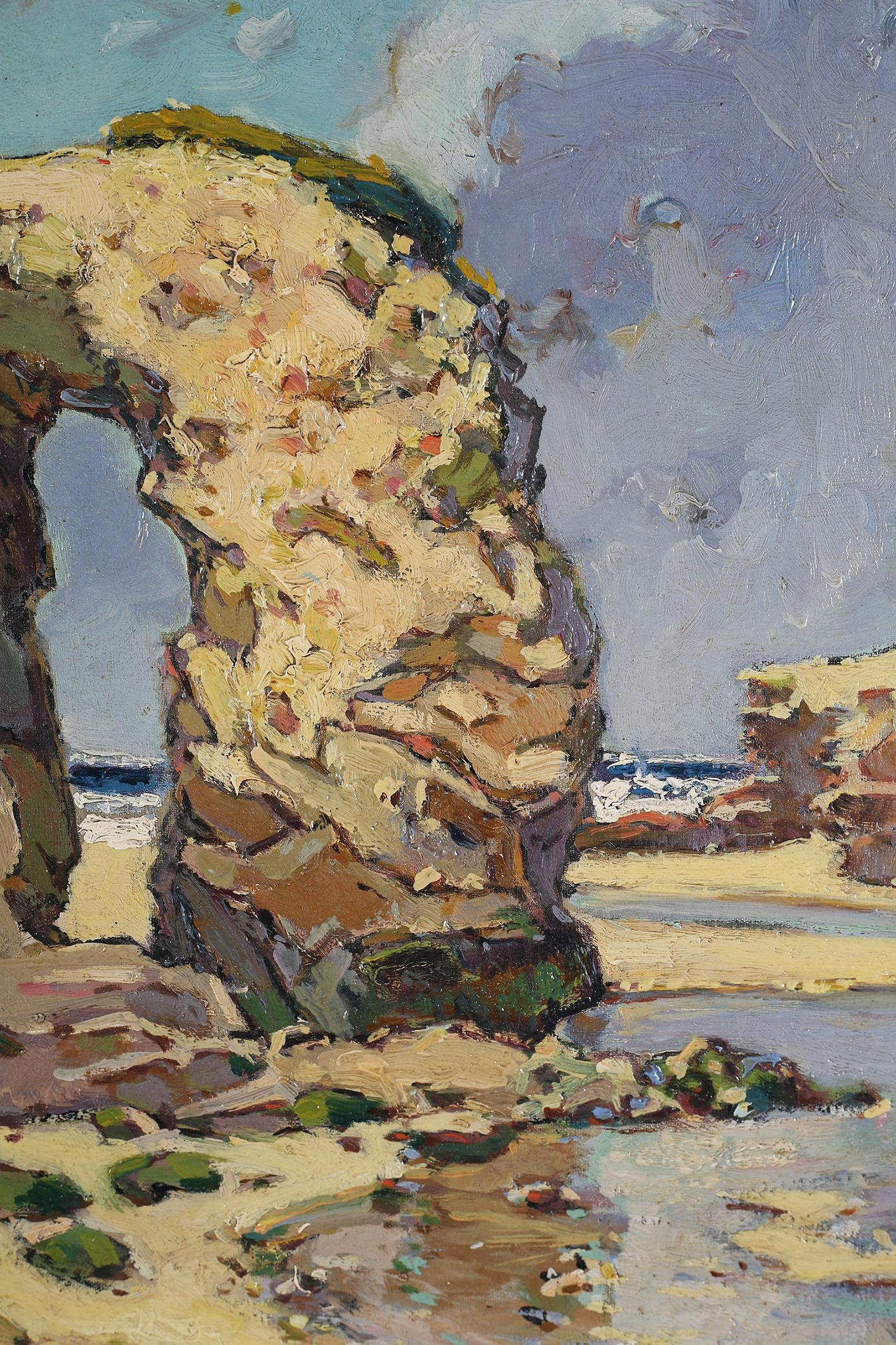 Hurst Balmford (1871-1950), The Beach Portreath, oil on artist's board, signed to lower left, 46cm x - Image 3 of 5