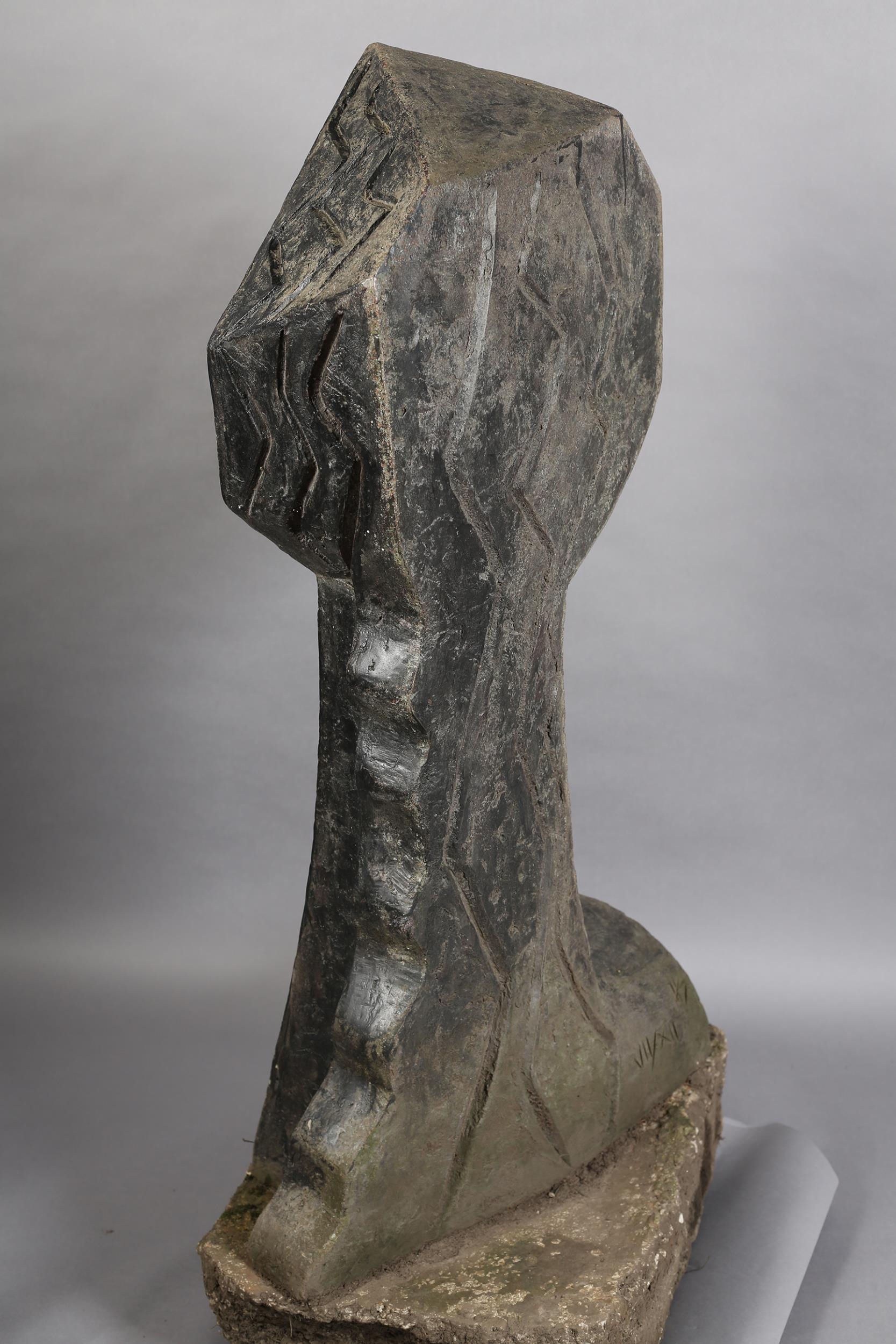 ARR Helen Sinclair (b 1954), Bronze Head, garden sculpture, VII/XII, monogram to base, 57cm x - Image 7 of 7