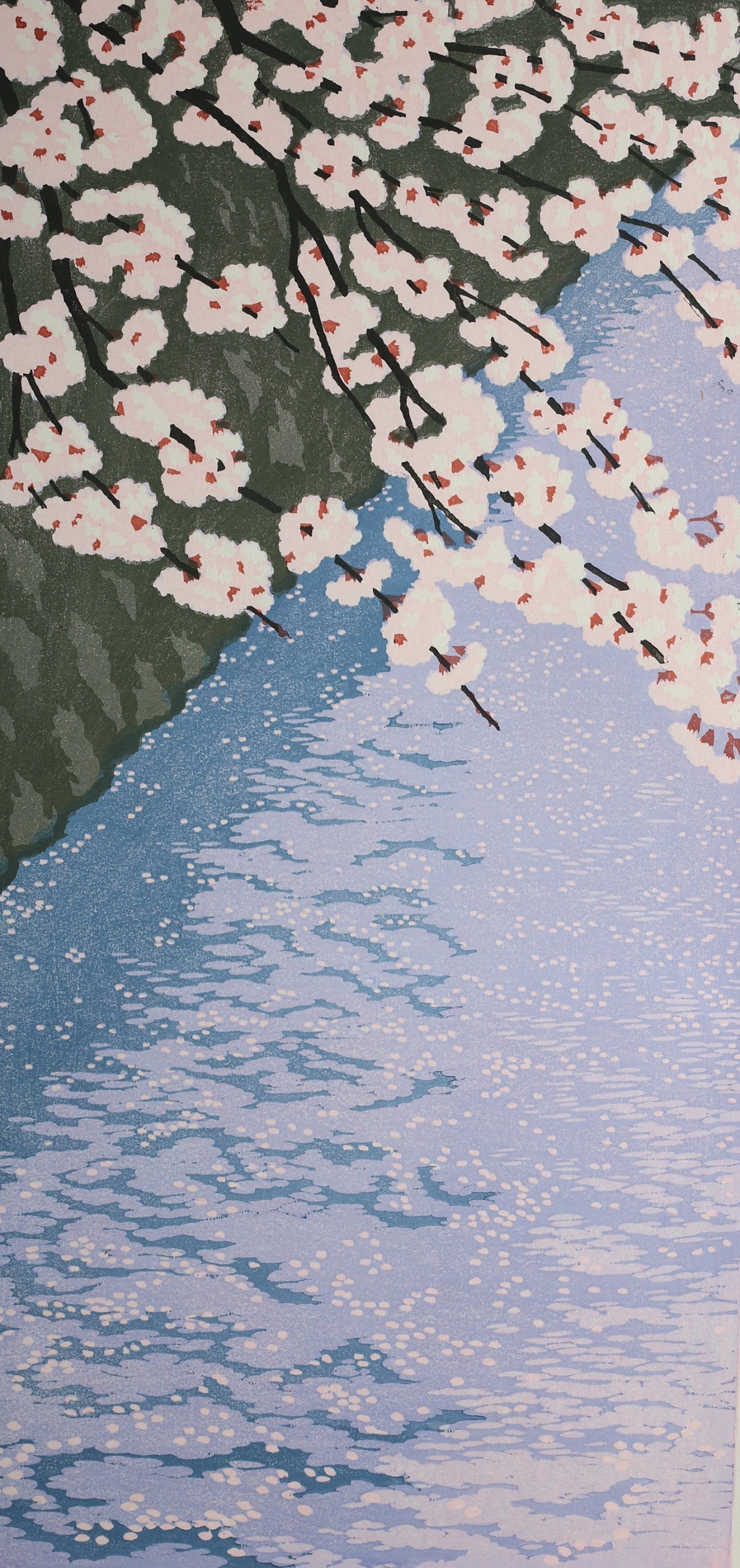 Mihoko Kasamatsu 20th century, Blossom, woodblock print in colours, signed and numbered XCIV/C in - Image 6 of 8