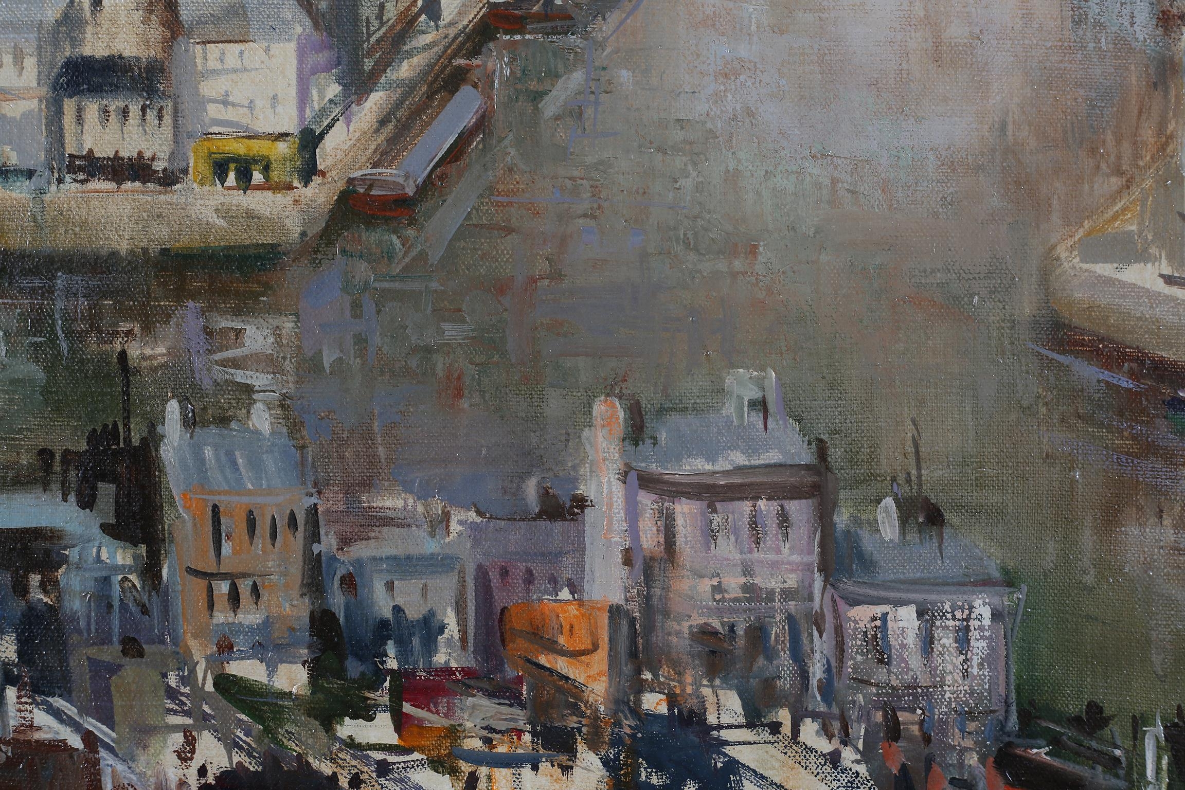 ARR Lucien Delarue French (1925-2011) ARR, View over the Seine, Paris, oil on canvas, signed to - Image 4 of 6