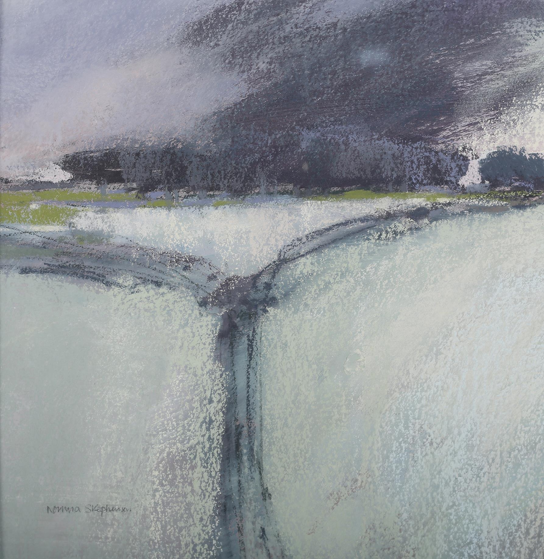 ARR Norma Stephenson, 20th/21st century, Meeting of the Ways I, pastel, signed to lower left, titled - Image 2 of 5