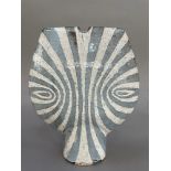 ARR Tony Sugden 20th/21st century, A stoneware grey and white glazed spade vase, painted 'S' mark to