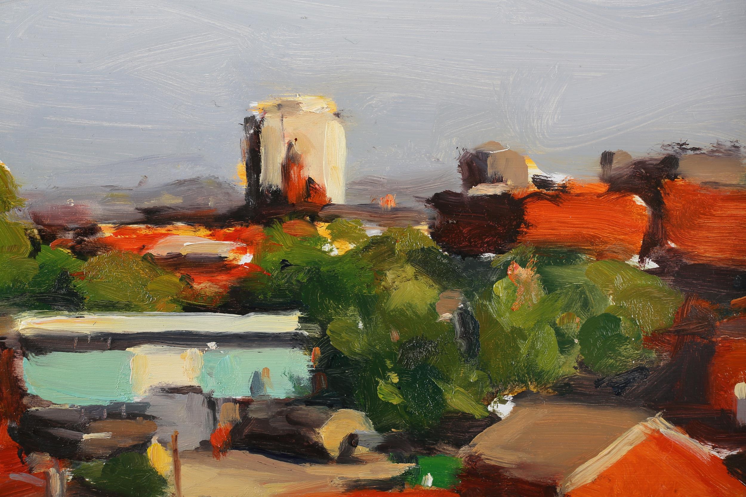 ARR Liam Spencer (b 1964), View from Hanover Mills, oil on board, unsigned, 26cm x 35cm, with - Image 2 of 3